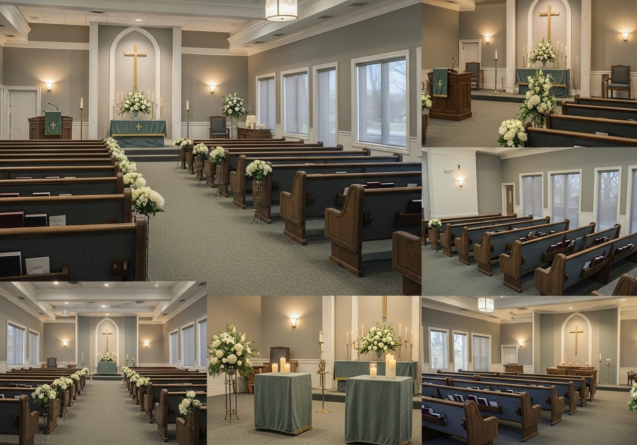 Professional funeral home interior